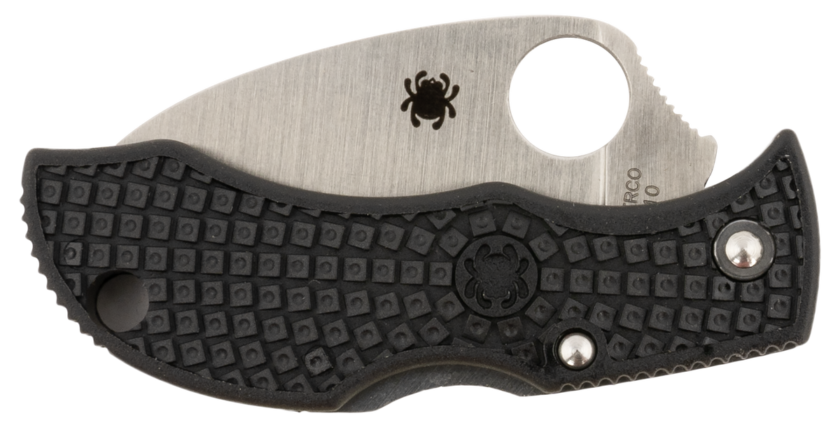 Spyderco Manbug 1.91" Wharncliffe Serrated VG-10 TiCN Black FRN Folding Knife — view 3