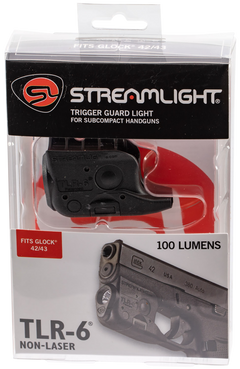 Streamlight TLR-6 100 Lumen White LED Weapon Light for Glock 42/43 - Light Only - Black Polymer — view 3