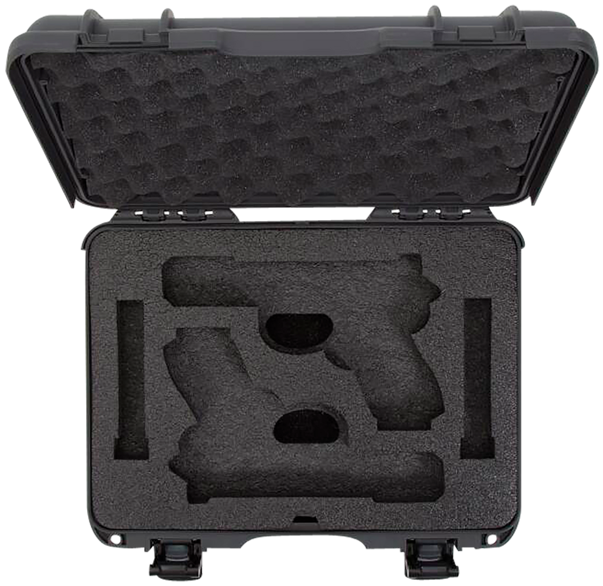 Nanuk 910 2-Up Glock Compatible Pistol Case - Graphite Resin — view 3