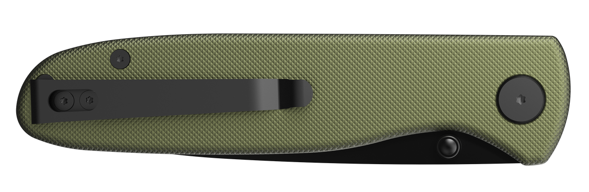 Outdoor Edge Dirk 3.25" Folding Drop Point Plain 8Cr13MoV Black Oxide Green Anodized — view 3
