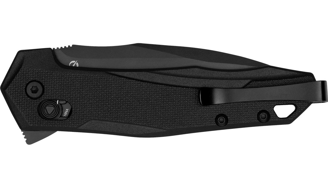 Kershaw Monitor 2041 3" D2 Spear Point Plain Black Oxide Folding Knife - Black GFN — view 3