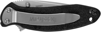 Kershaw Scallion 2.40" Folding Drop Point Part Serrated Bead Blasted Black GFN — view 3