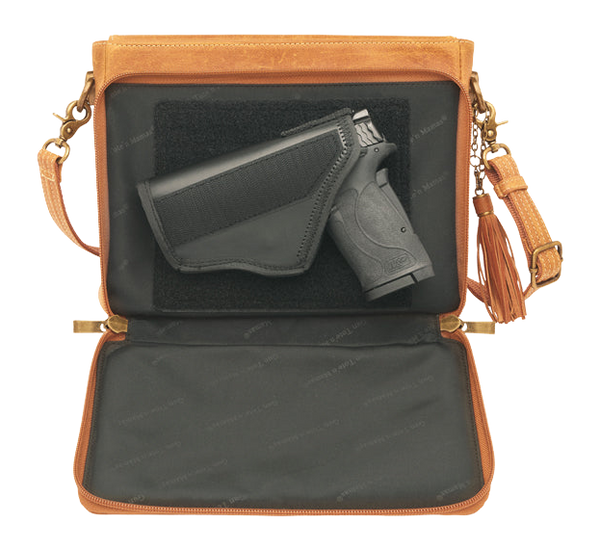 Kingport Industries GTM-CZY/22 Caramel Buffalo Leather Crossbody Clutch CCW Purse — view 3