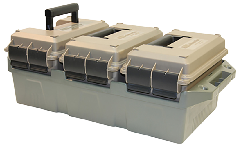 MTM Case-Gard AC3C 3-Can Ammo Crate 50 Cal Dark Earth/Army Green Polypropylene — view 3