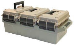 MTM Case-Gard AC3C 3-Can Ammo Crate 50 Cal Dark Earth/Army Green Polypropylene — view 3