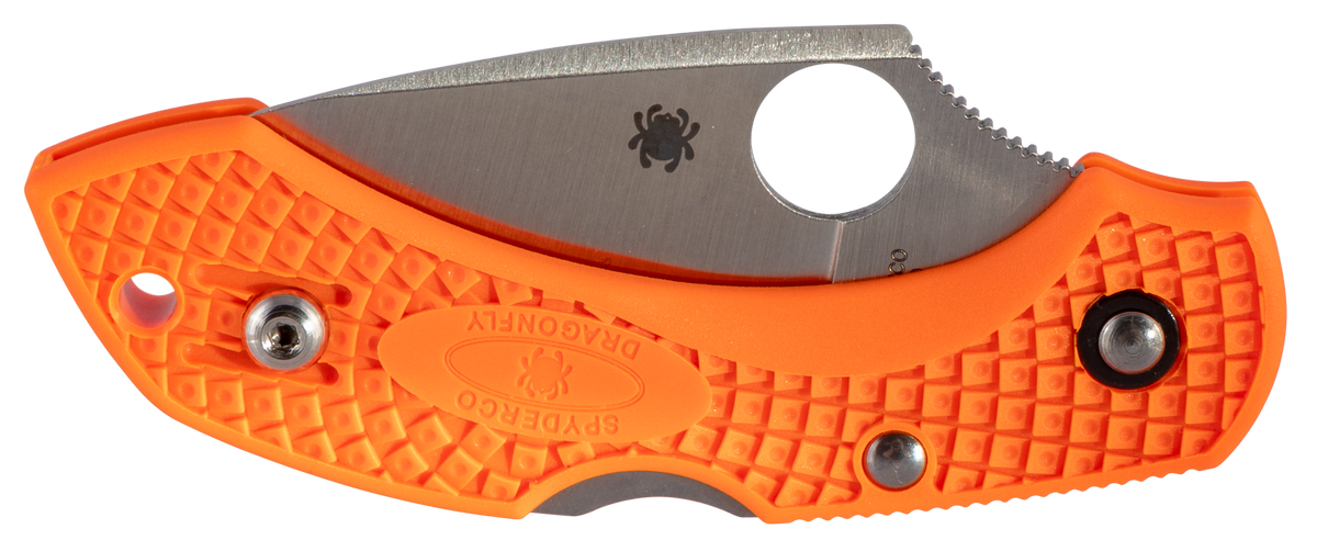 Spyderco Dragonfly 2 Lightweight 2.30" VG-10 Drop Point Plain Edge Orange FRN Folding Knife — view 3