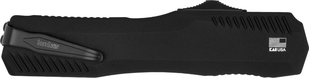 Kershaw Livewire 9000DE 3.45" OTF Automatic Spear Point Plain CPM MagnaCut Double Edge - Black PVD / Black Anodized Aluminum — view 3