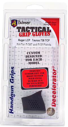 Pachmayr Tactical Grip Glove Ruger LCP Black Rubber w/Finger Grooves — view 3