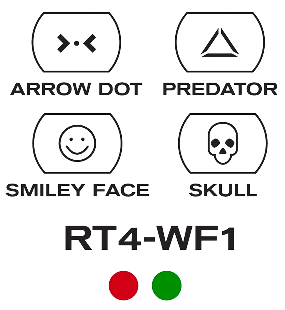 Aim Sports RT4WF1 Reflex Warfare Edition 1x 24mm x 34mm Matte Black Red/Green Multi Reticle — view 3