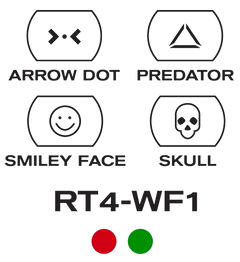 Aim Sports RT4WF1 Reflex Warfare Edition 1x 24mm x 34mm Matte Black Red/Green Multi Reticle — view 3