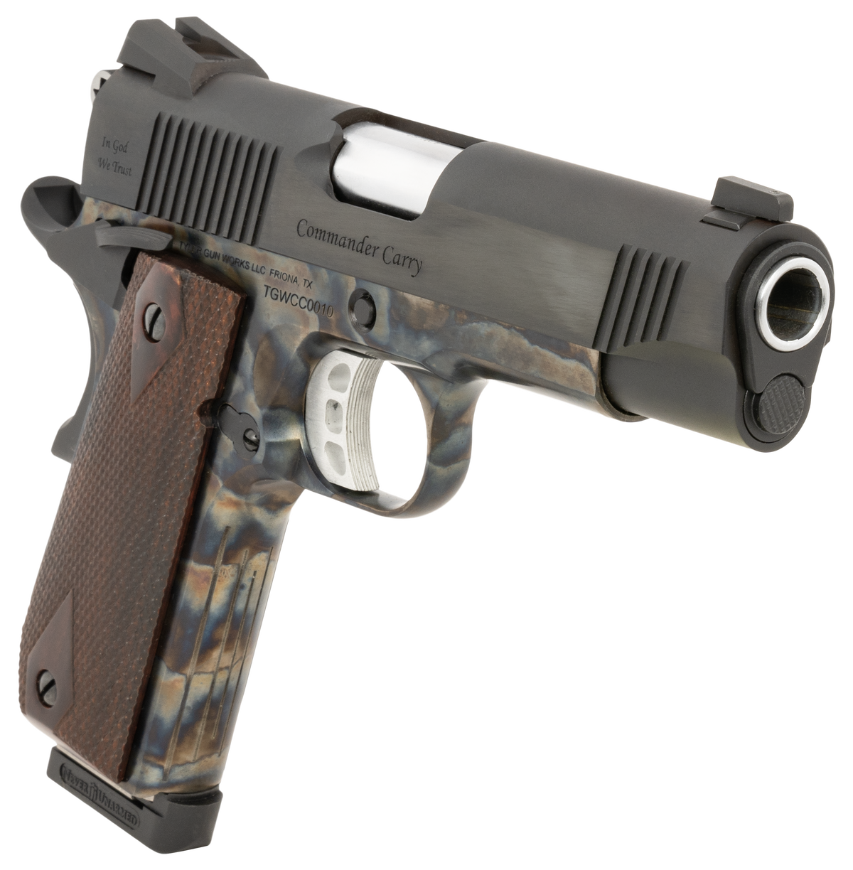 Tyler Gun Works Custom 1911 Commander 45 ACP 4.25" 7+1 Semi-Auto Pistol — view 3