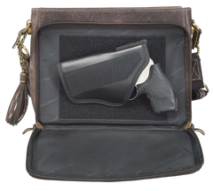 Kingport Industries Gun Tote'n Mamas GTM-22 Concealed Carry Clutch - Distressed Buffalo Brown — view 3