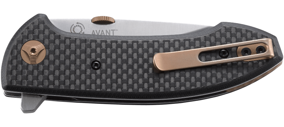 Columbia River CRKT 4620 Avant 3.18" Folding Spear Point Plain Satin 8Cr14MoV SS Black Carbon Fiber/G10 Handle — view 3