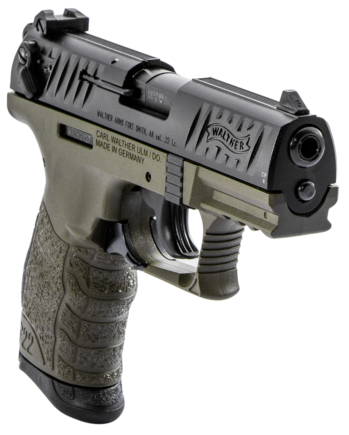 Walther Arms P22 Q Military 22 LR 3.42" 10+1 DA/SA Pistol - OD Green/Black — view 3