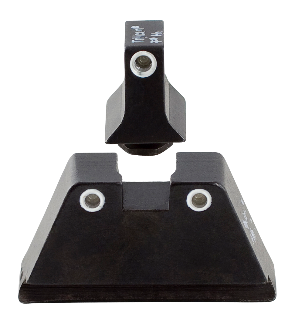 Trijicon Bright & Tough Suppressor/Optic Height Night Sight Set for Glock 17/19/22/23/26/27/31/34/35 - White Outline Green Tritium Front / Yellow Tritium Rear — view 3