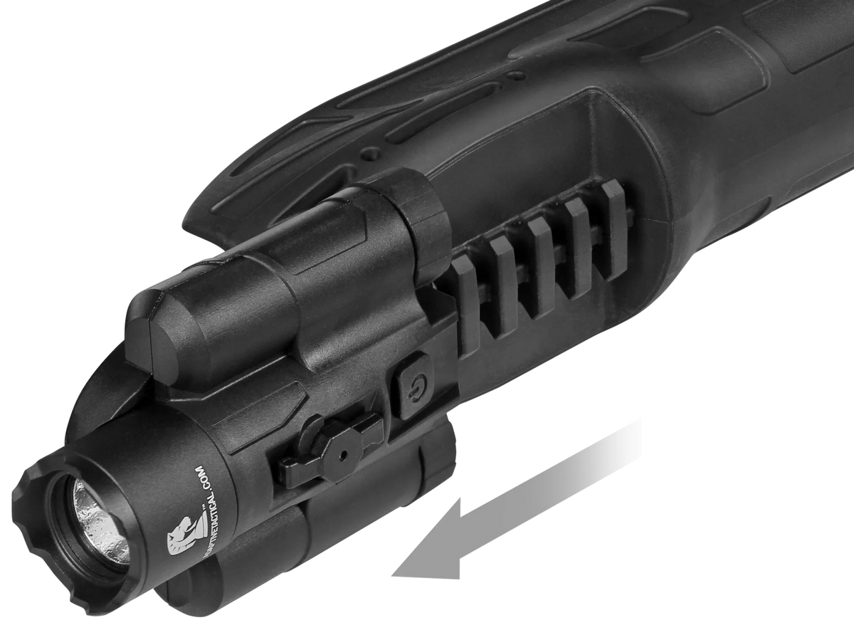 Adaptive Tactical EX Performance Forend 300 Lumen Flashlight Black Polymer 2" Picatinny - Mossberg 500/590/Maverick 88 — view 3