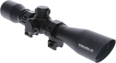 TruGlo Compact 4x32mm 1" Tube Duplex Reticle Matte Black Riflescope - 3/8" Rings — view 3