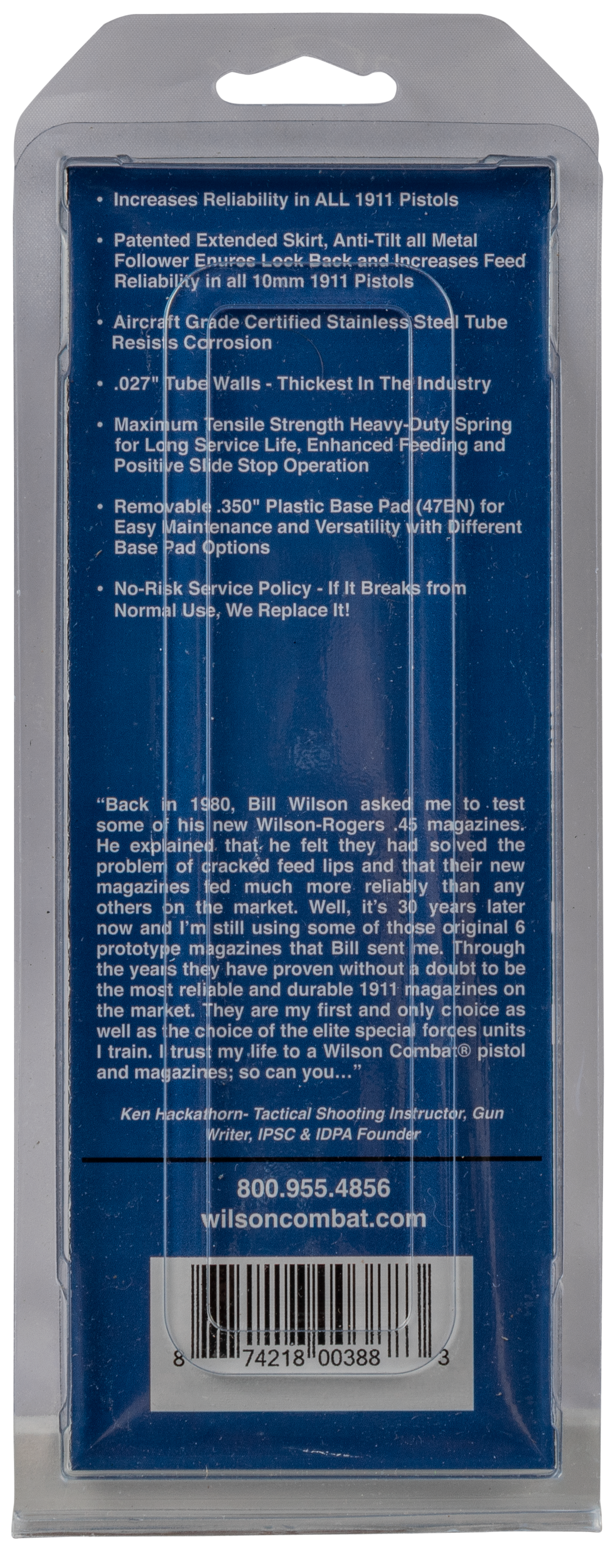 Wilson Combat 47NX 1911 10mm Auto 9rd Stainless Detachable Magazine — view 3