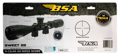 BSA Sweet 22 4-12x 40mm AO 1" Tube 30/30 Duplex Reticle Riflescope - Matte Black — view 3