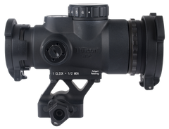 Trijicon MRO SD Patrol 1x25mm 2 MOA Red Dot Sight - Black w/ 1/3 Co-Witness Q-LOC Quick Release Mount — view 3