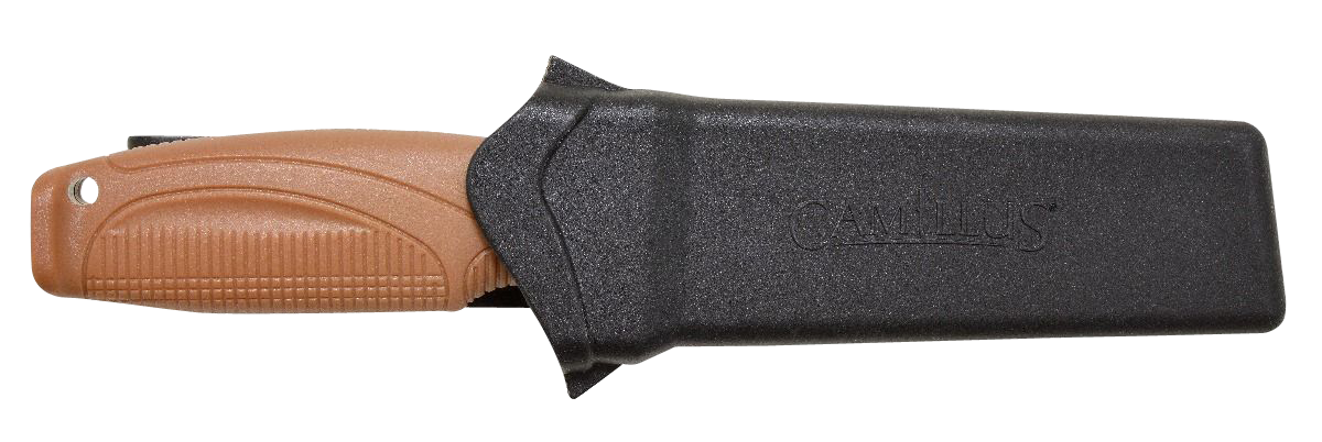 Camillus Swedge 4.30" Fixed Blade 420 Steel Titanium Bonded Tan Handle — view 3