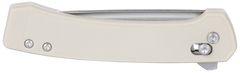 Columbia River 7075S Q Compact 3.05" Folding Drop Point Plain Stonewashed 14C28N Steel White GRN Knife — view 3