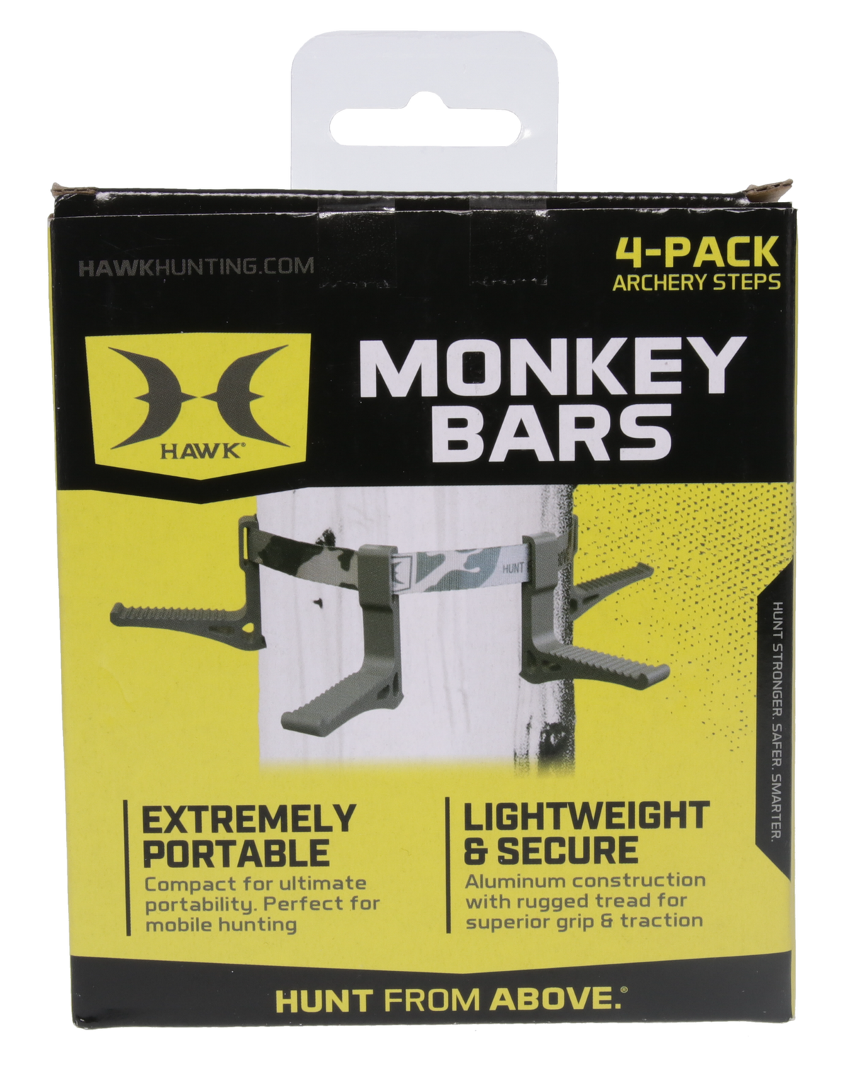 Hawk Monkey Bar Steps Black Aluminum 4-Pack with Strap — view 3