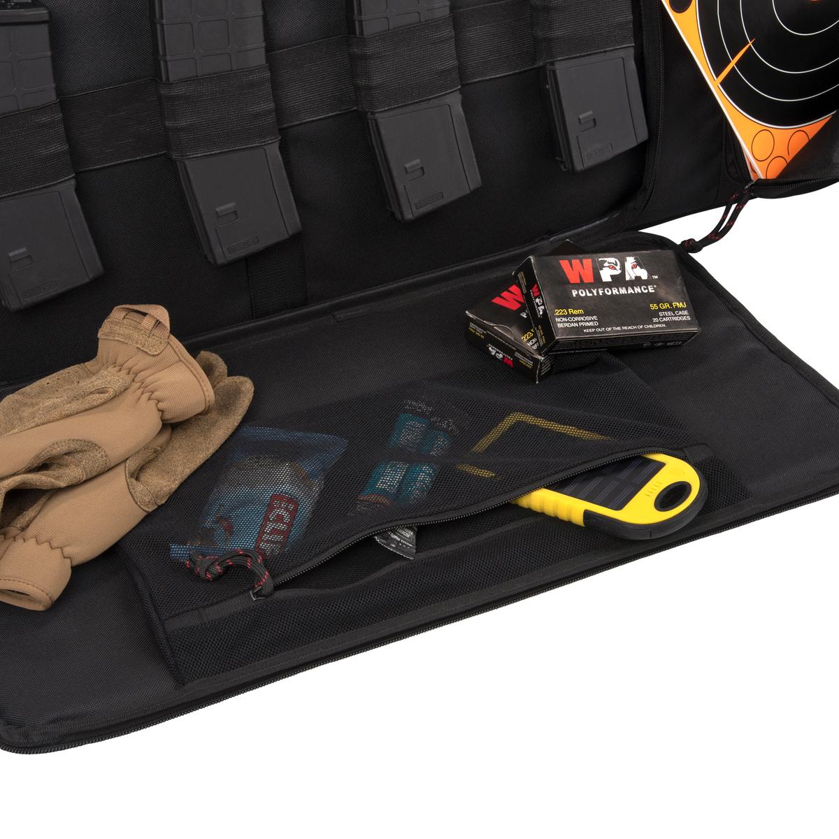 Tac Six Squad 38" Tactical Rifle Case Black 600D Polyester Lockable — view 3