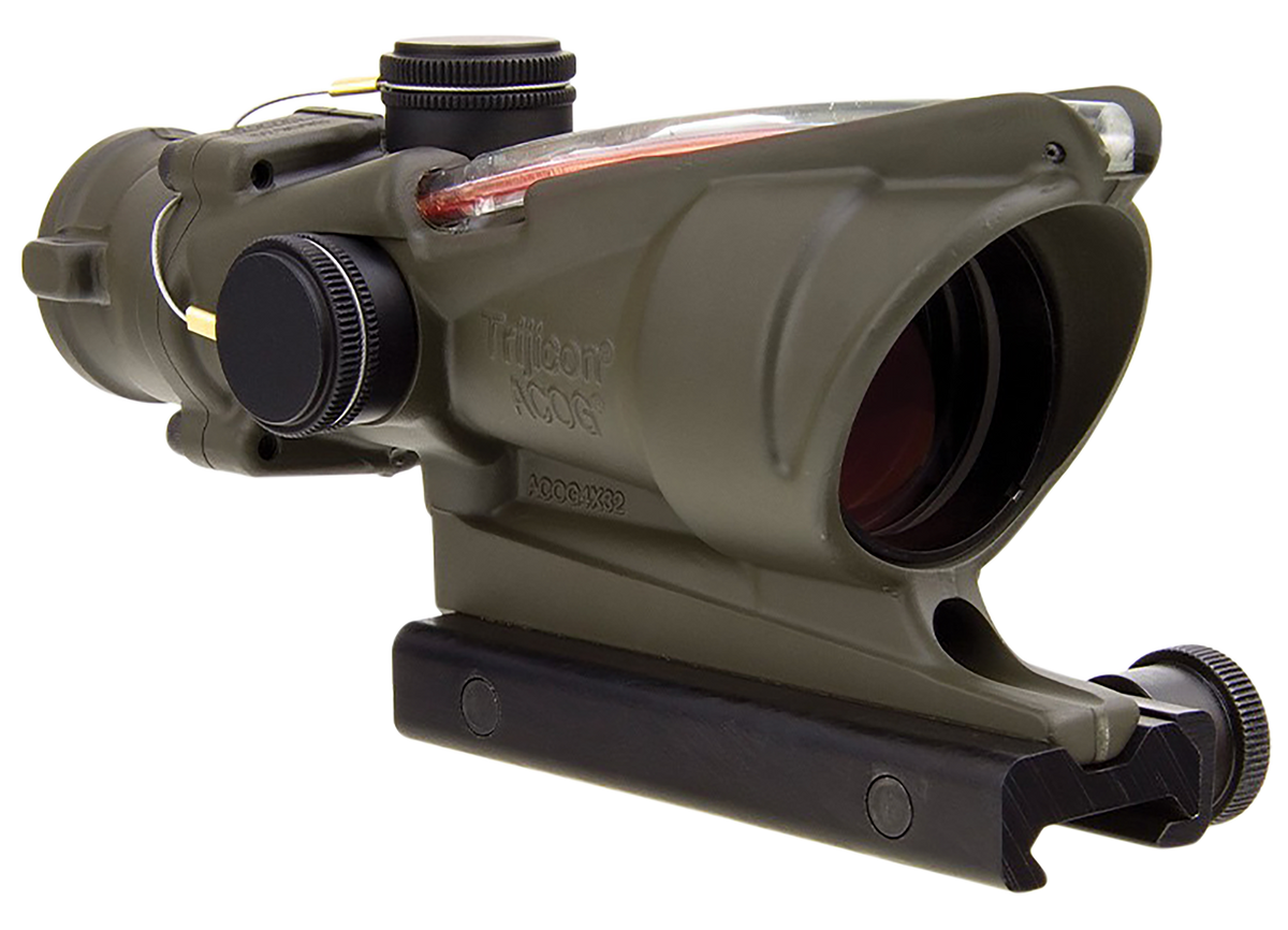 Trijicon ACOG 4x32mm Illuminated Red Chevron .223/5.56 BDC Riflescope - OD Green — view 3