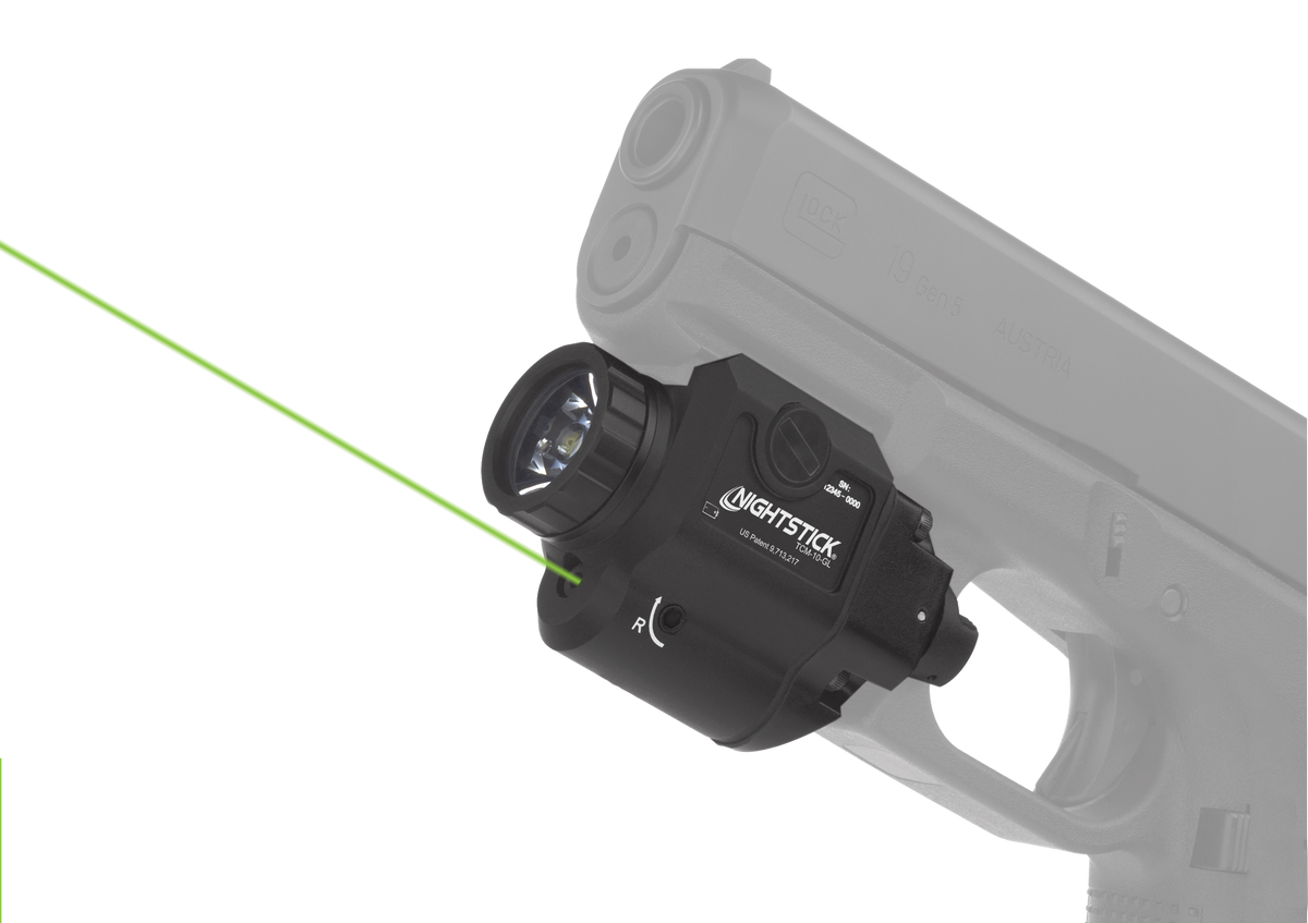 Nightstick TCM-10-GL Compact Weapon-Mounted Light with Green Laser 650 Lumens White LED Black Anodized — view 3