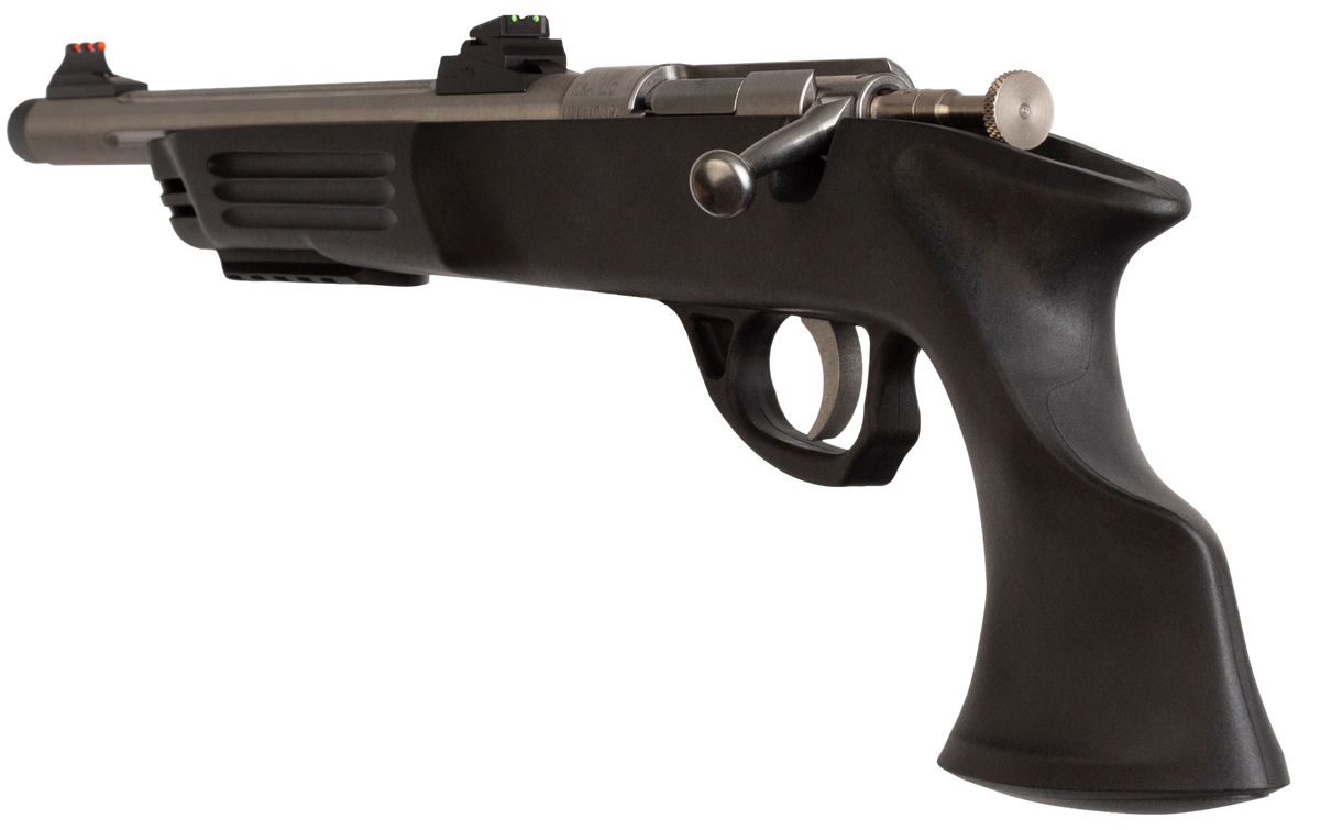 Crickett KSA796 Hunter Adult 22 WMR 9" Threaded 1-Rd Bolt Action Pistol - Stainless/Black Synthetic — view 3