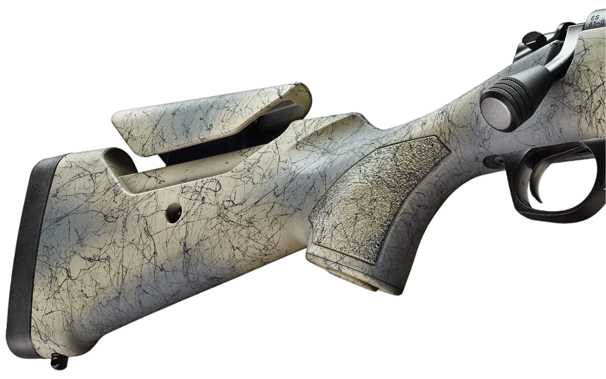 Bergara Rifles B-14 Wilderness Sierra 6.5 PRC 20" 3+1 Bolt-Action Rifle - Sniper Gray Cerakote, Woodland Camo Stock — view 3