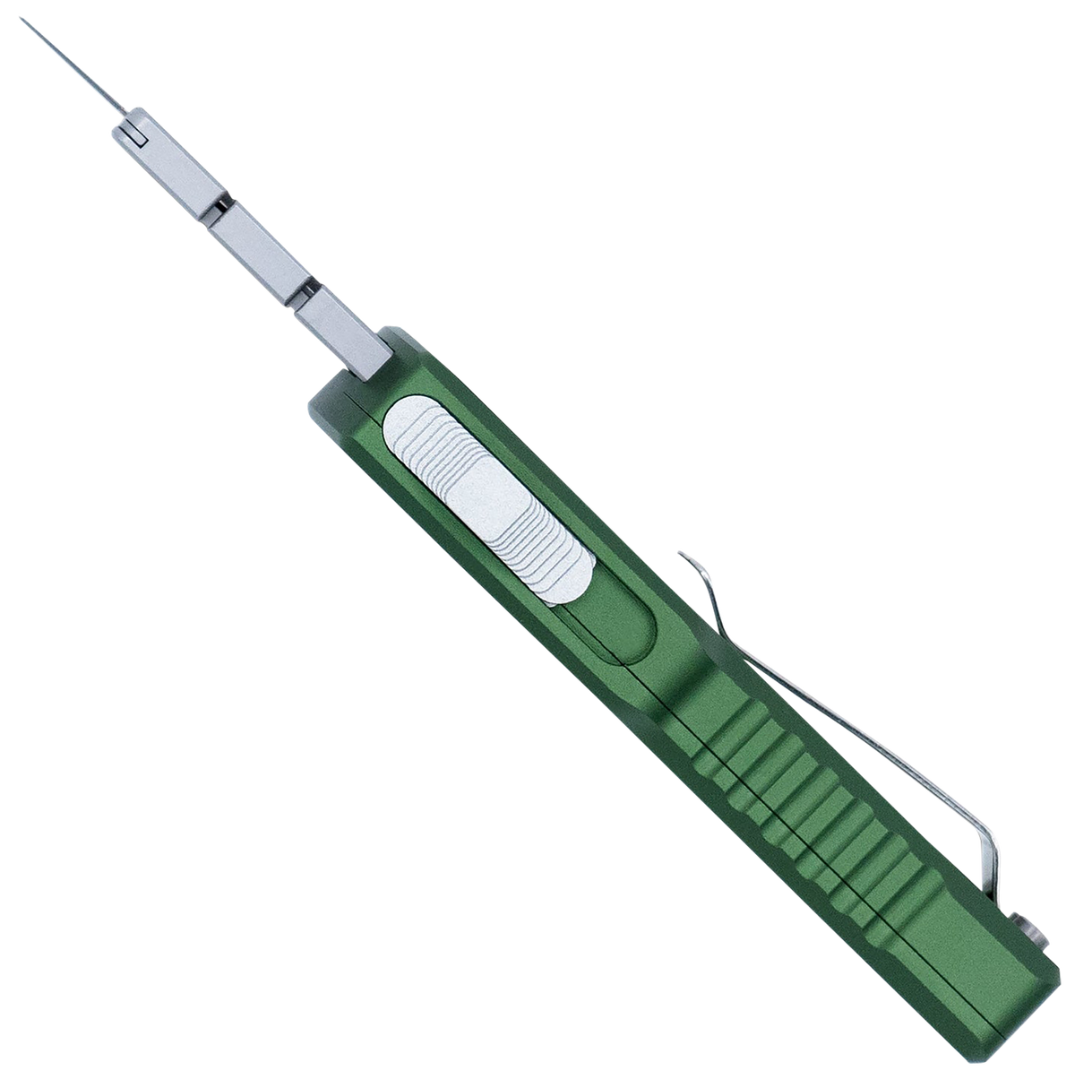 CobraTec Knives Utility OTF 3.38" Aluminum Blade OD Green Aluminum Handle — view 3