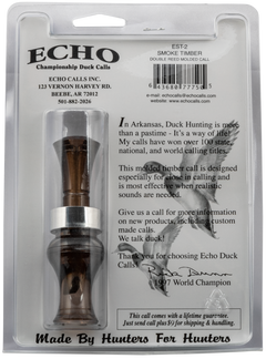 MO Tactical Products Echo 77750 Timber Double Reed Mallard Duck Call - Smoke Gray Polycarbonate — view 3