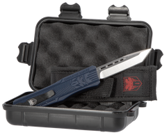 CobraTec Knives CTK-1 Medium 3" OTF D2 Steel Tanto Plain Edge NYPD Blue Aluminum Handle — view 3