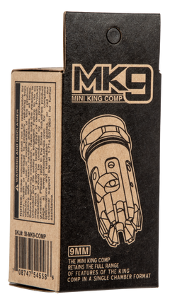 Strike Industries MK9COMP Mini King 9mm Luger 1/2x28 Black Steel AR-Platform Compensator — view 3
