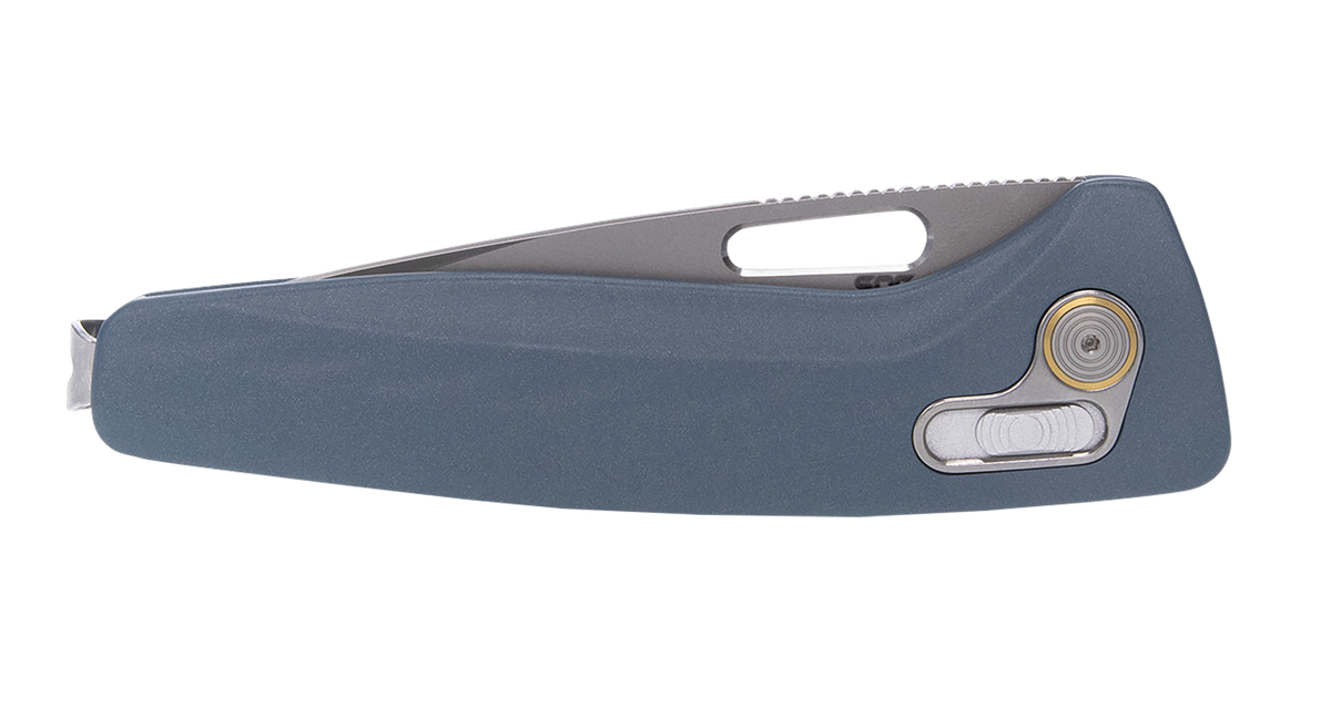 S.O.G One-Zero XR 3.10" Folding Plain CPM S35VN Steel Blade Smoke Gray Aluminum Handle — view 3