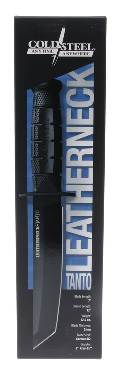 Cold Steel Leatherneck Tanto 7" Fixed Plain D2 Steel Griv-Ex Handle — view 3