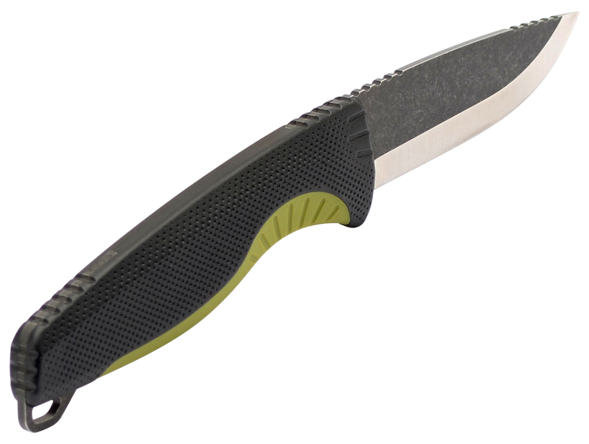 S.O.G Aegis FX 3.70" Fixed Drop Point Plain Stonewashed 4116 SS Black GRN w/Moss Green Handle — view 3