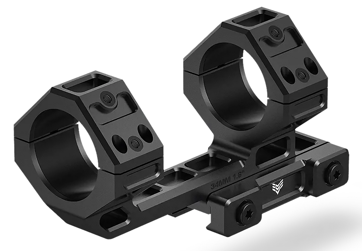 Swampfox Optics Hostile Engagement 30mm 45-Degree Offset Reflex Sight Mount - Matte Black 7075 Aluminum — view 3