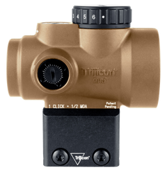 Trijicon MRO SD 1x25mm 2 MOA Red Dot Reflex Sight - Coyote Tan - Lower 1/3 Co-Witness Mount — view 3