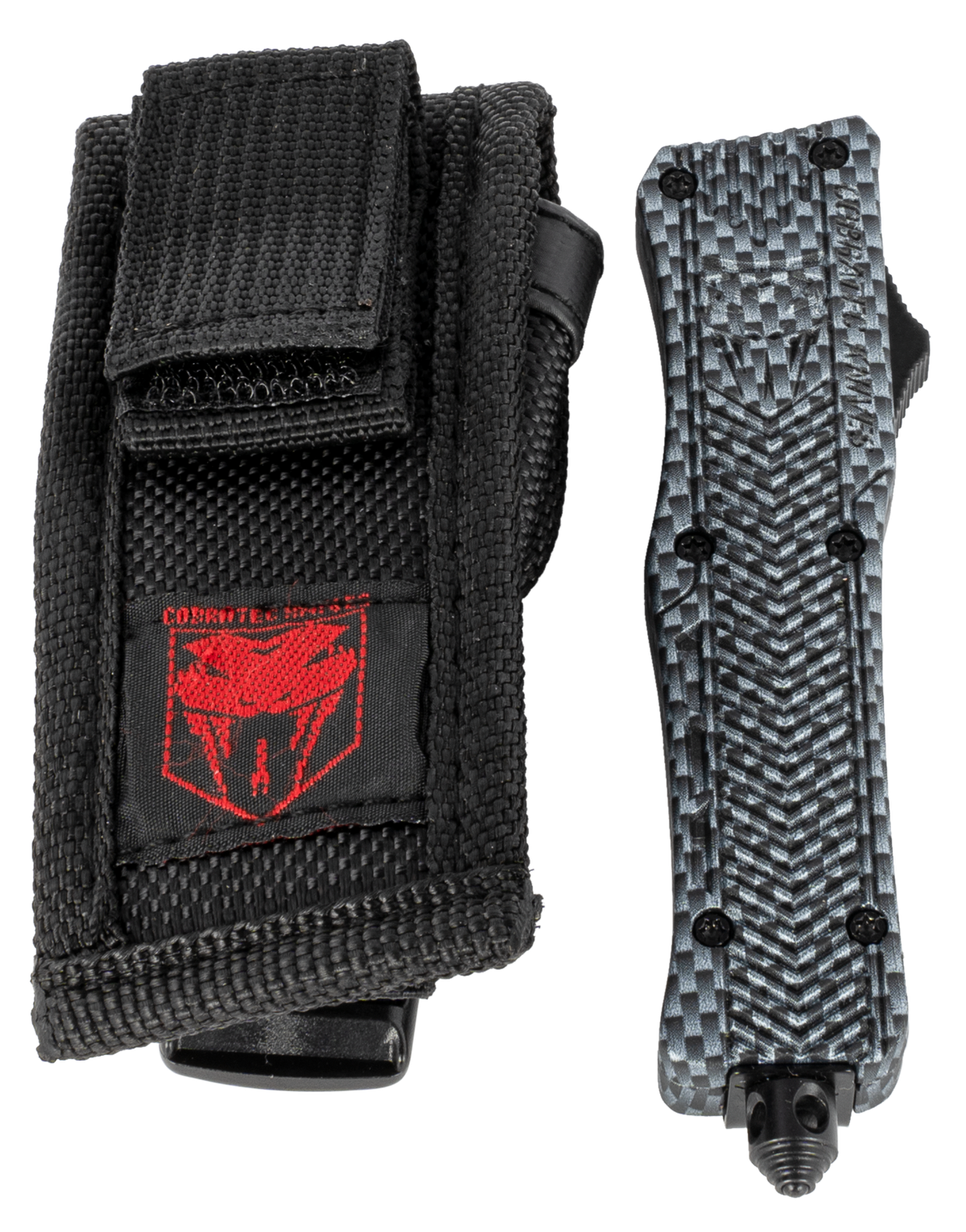 CobraTec CTK-1 Small 2.75" OTF Dagger Plain D2 Steel Carbon Fiber Aluminum Handle — view 3