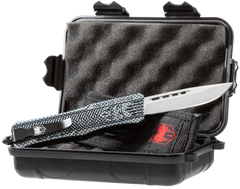 CobraTec CTK-1 Medium 3" OTF Drop Point Plain D2 Steel Carbon Fiber Aluminum Handle — view 3