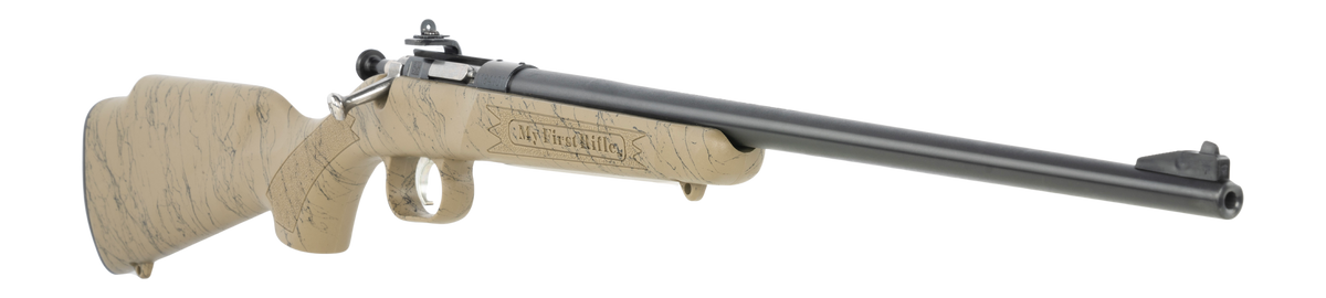 Crickett My First Rifle Gen2 22 LR 16.13" 1-Rd Bolt Action Rifle - Tan w/Black Webbing Synthetic Stock — view 3