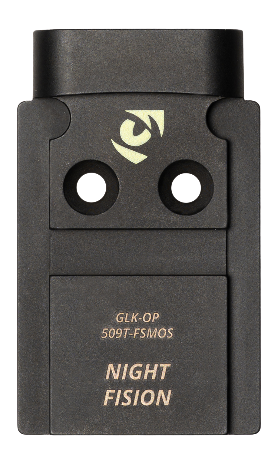Night Fision GLK-OPBS-509T-MOS Optic Adapter Plate with Backup Sight Combo Black Nitride 17-4 Stainless Steel - Fits Full Size Glock MOS — view 3