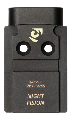 Night Fision GLK-OPBS-509T-MOS Optic Adapter Plate with Backup Sight Combo Black Nitride 17-4 Stainless Steel - Fits Full Size Glock MOS — view 3