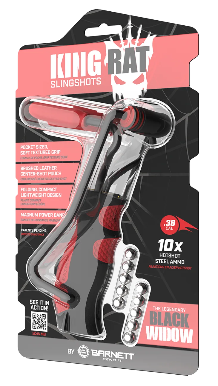 Barnett Outdoors Black Widow Slingshot Black/Red — view 3