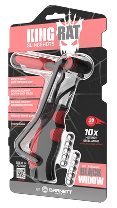 Barnett Outdoors Black Widow Slingshot Black/Red — view 3