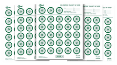 EZ-Aim Official IBS Rimfire Target 14" x 17" Non-Adhesive Paper Hanging White/Green 25 Pack — view 3