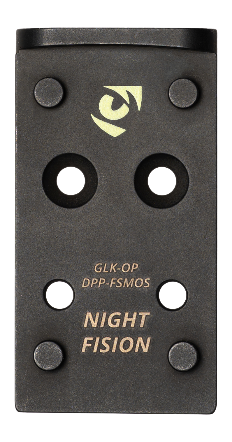 Night Fision Optic Adapter Plate + Backup Sights Combo - DeltaPoint Pro Footprint - Fits Glock Full Size MOS — view 3